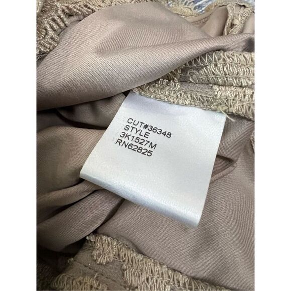 Tadashi Shodji Greta Lace Cocktail Dress Cap Sleeve Tie Waist size 8 - Picture 10 of 10